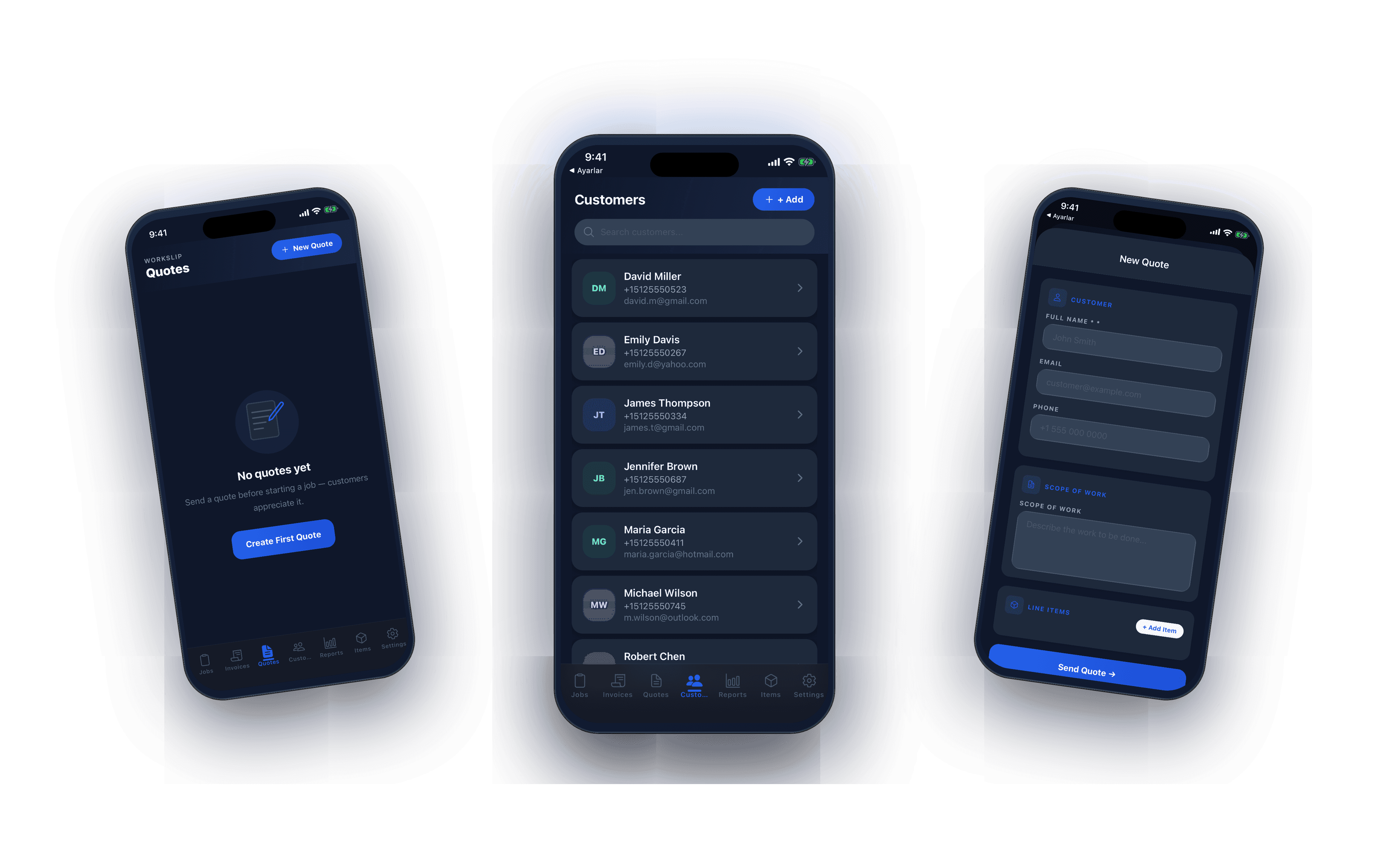 Customer and quote management